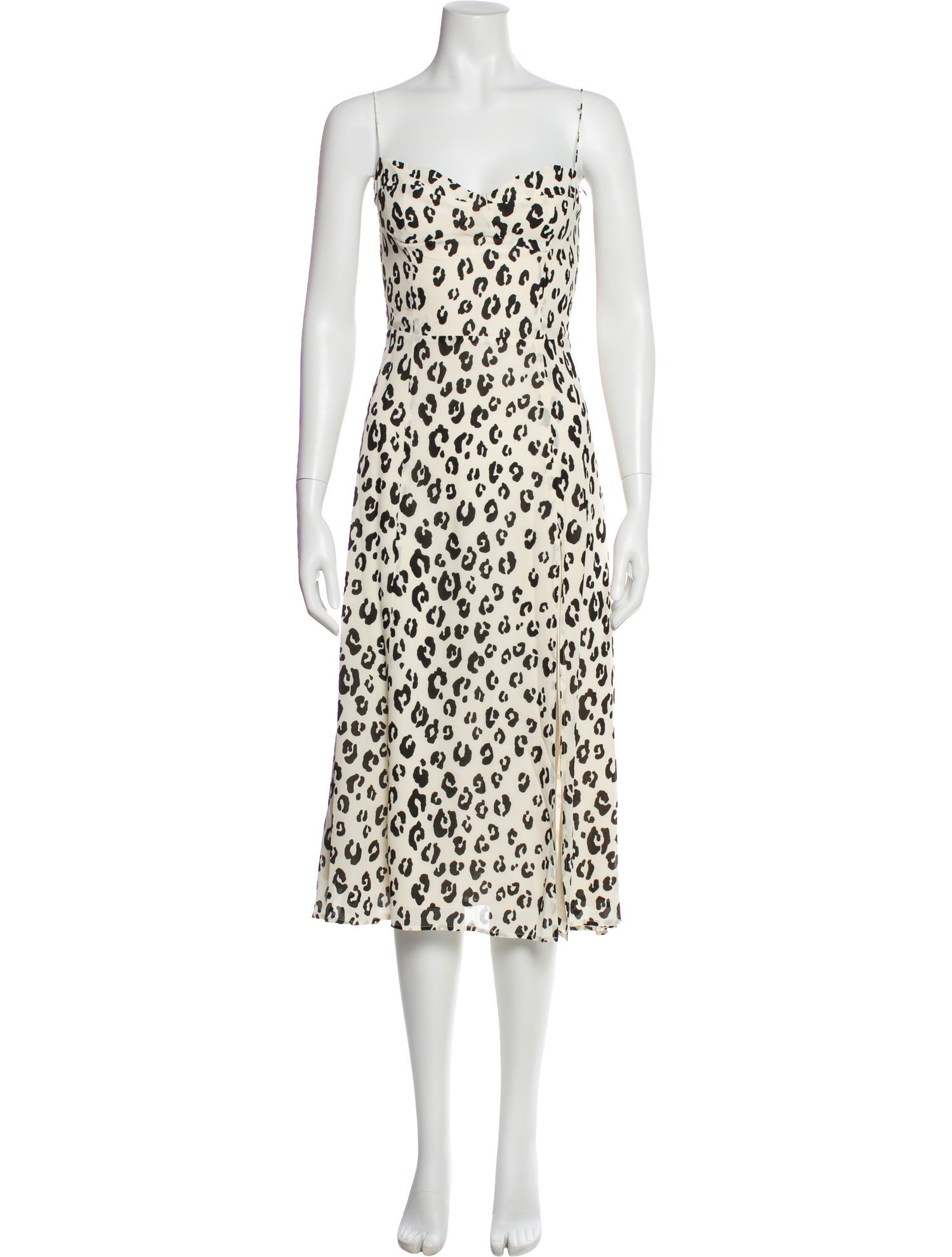 Reformation Animal Print Midi Length Dress