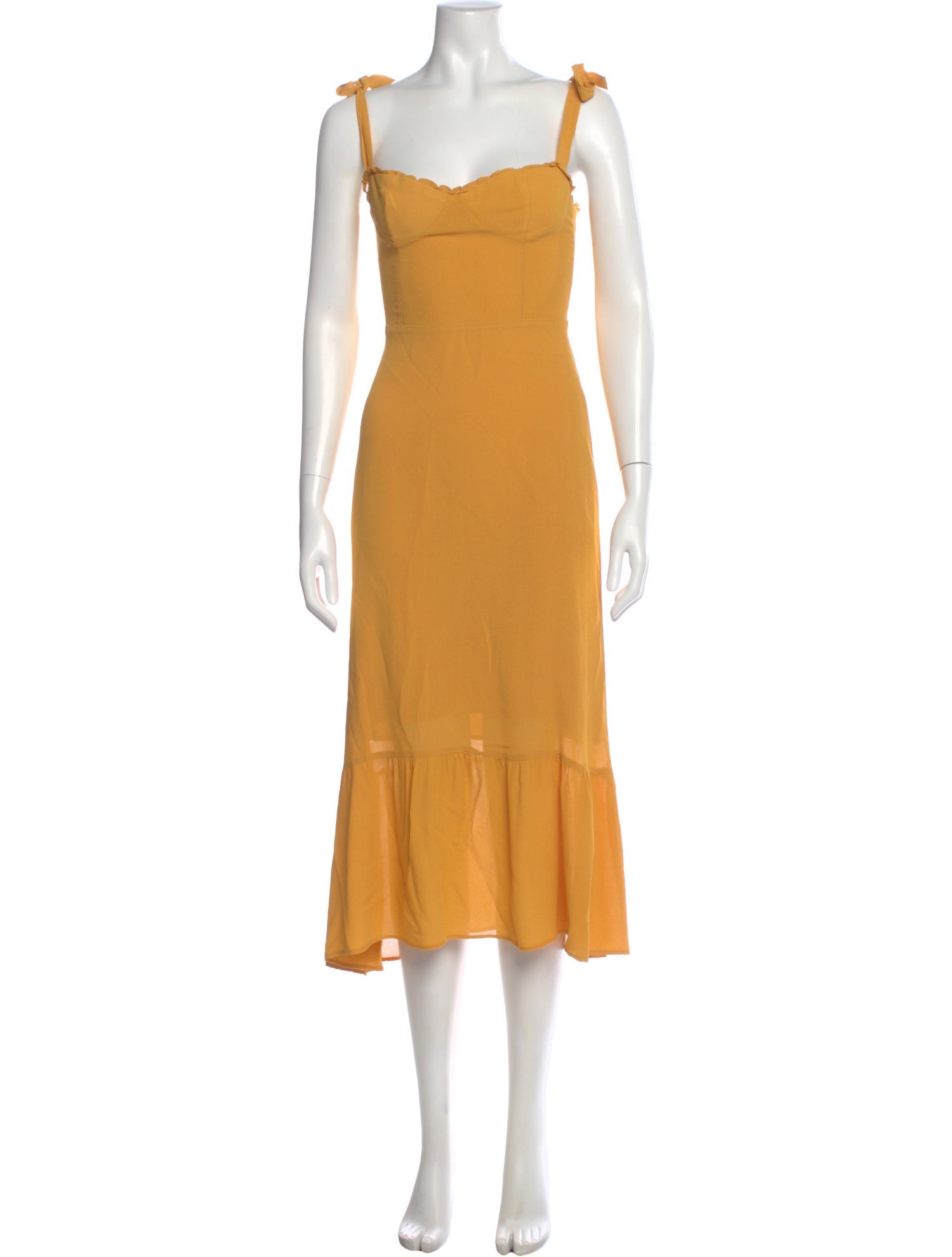 Reformation Square Neckline Long Dress