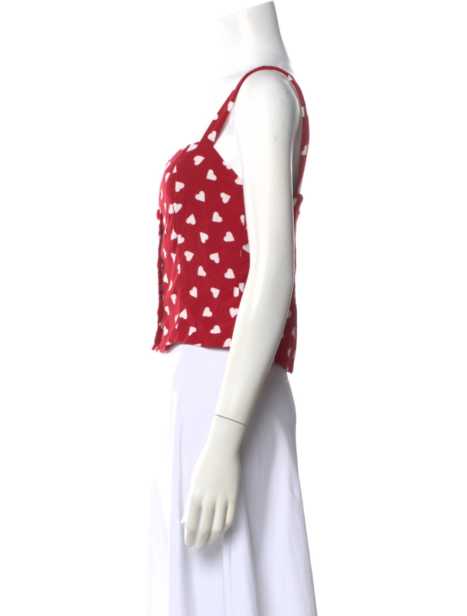 Reformation Graphic Print Square Neckline Top