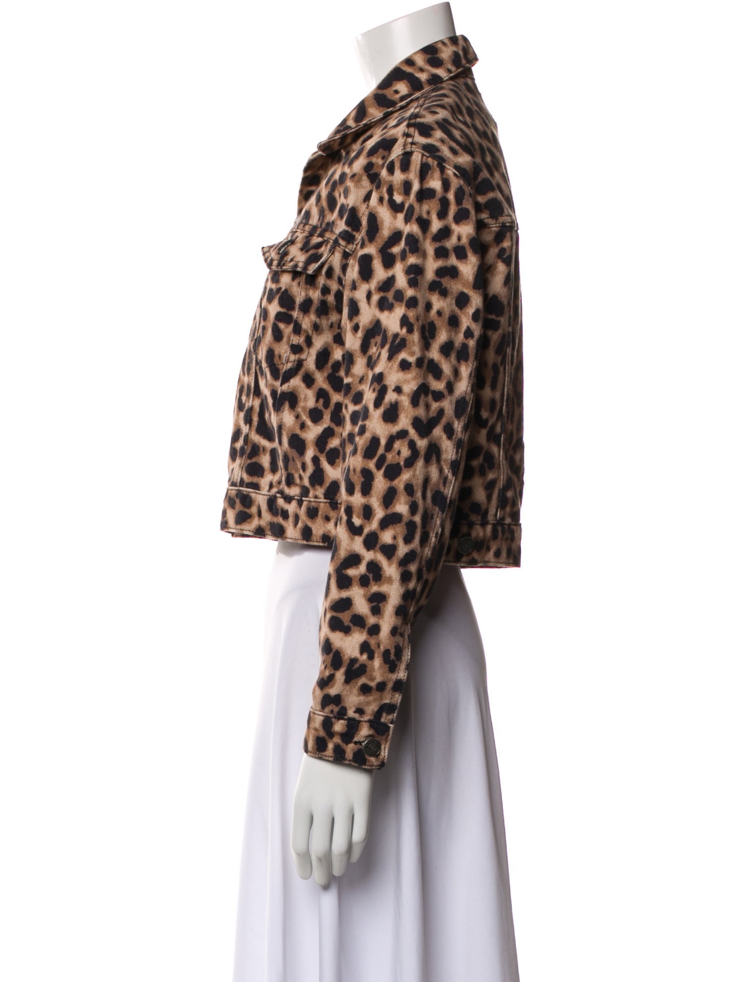 Reformation Animal Print Denim Jacket