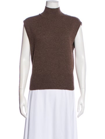 Pre-owned Reformation Cashmere Printed Vest In Brown