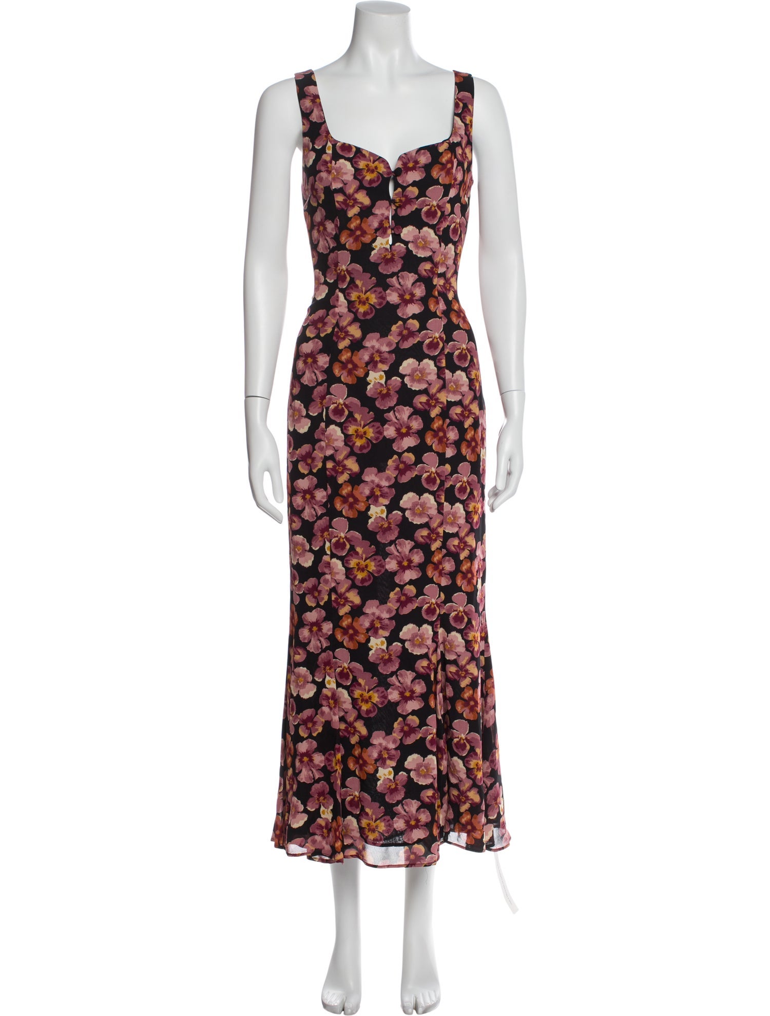 Reformation Floral Print Long Dress w/ Tags
