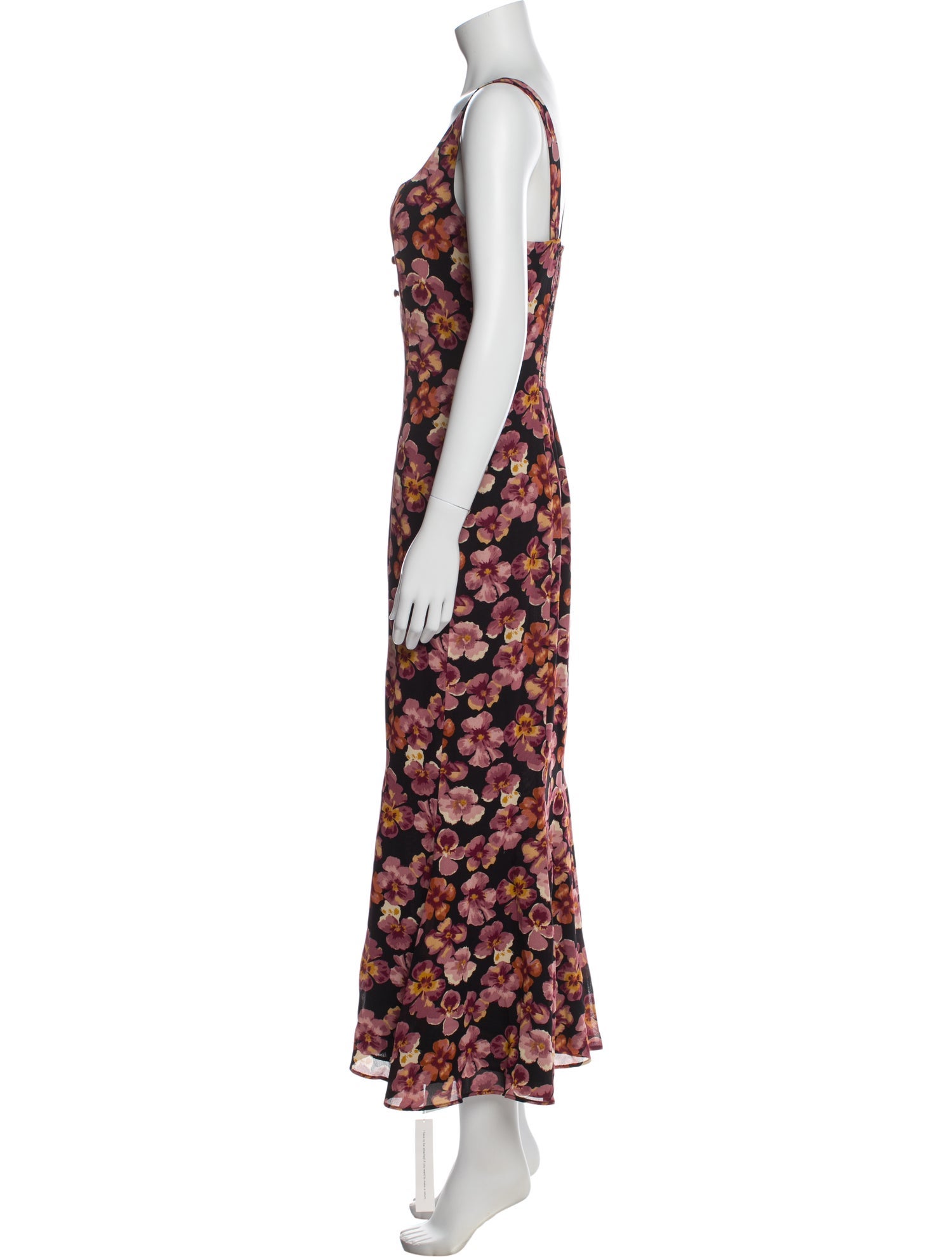 Reformation Floral Print Long Dress w/ Tags
