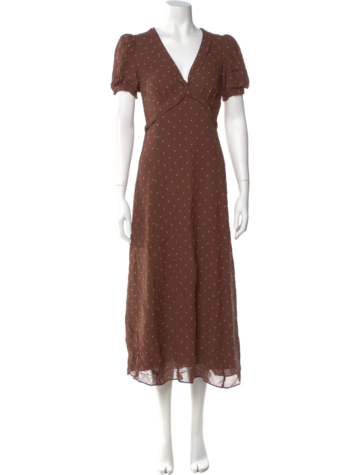 Reformation Polka Dot Print Long Dress w/ Tags
