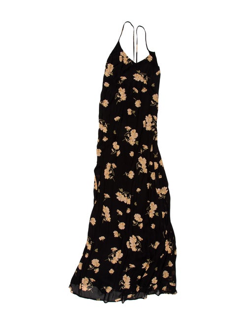 Reformation Printed Maxi Dress Black