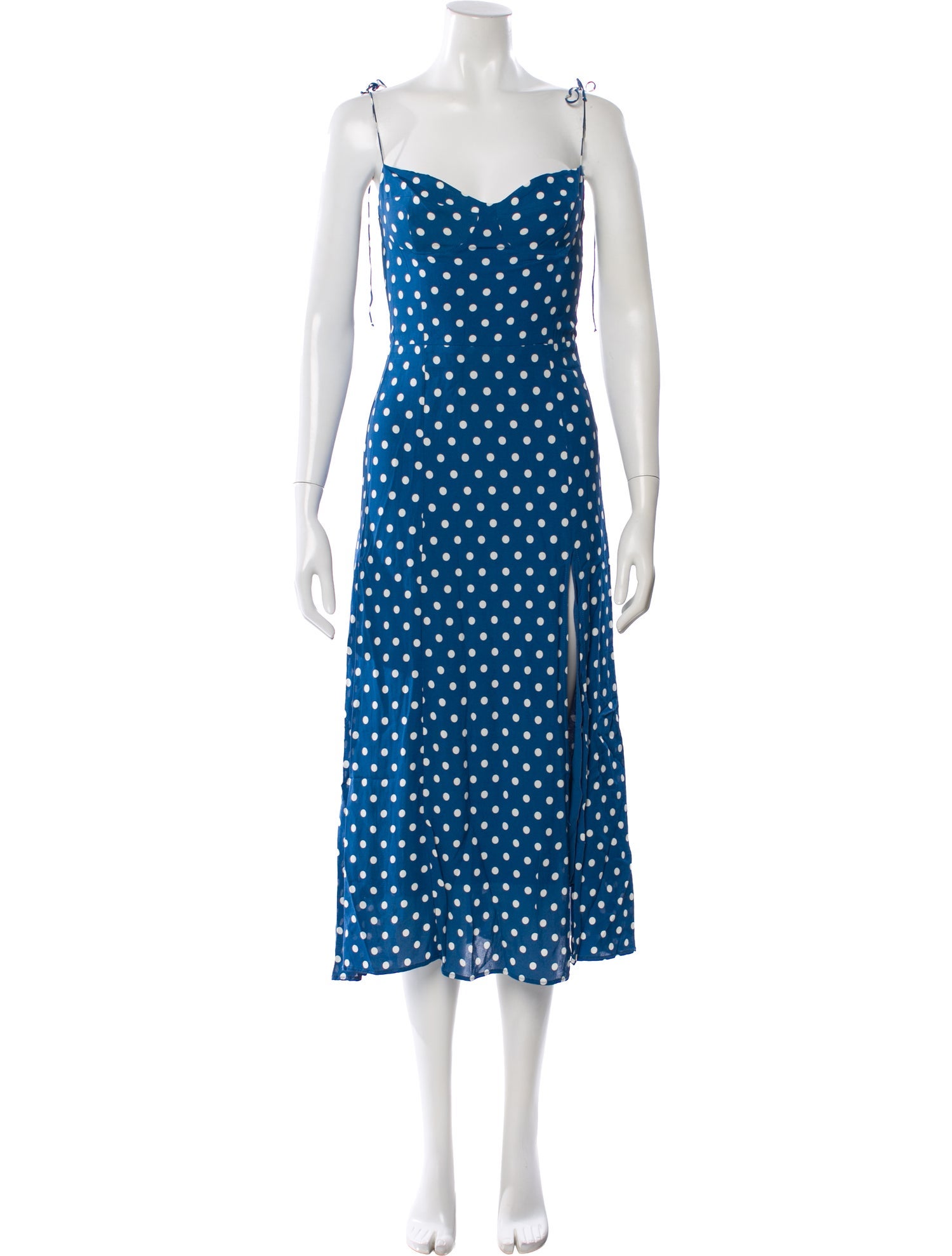 Reformation Polka Dot Print Long Dress