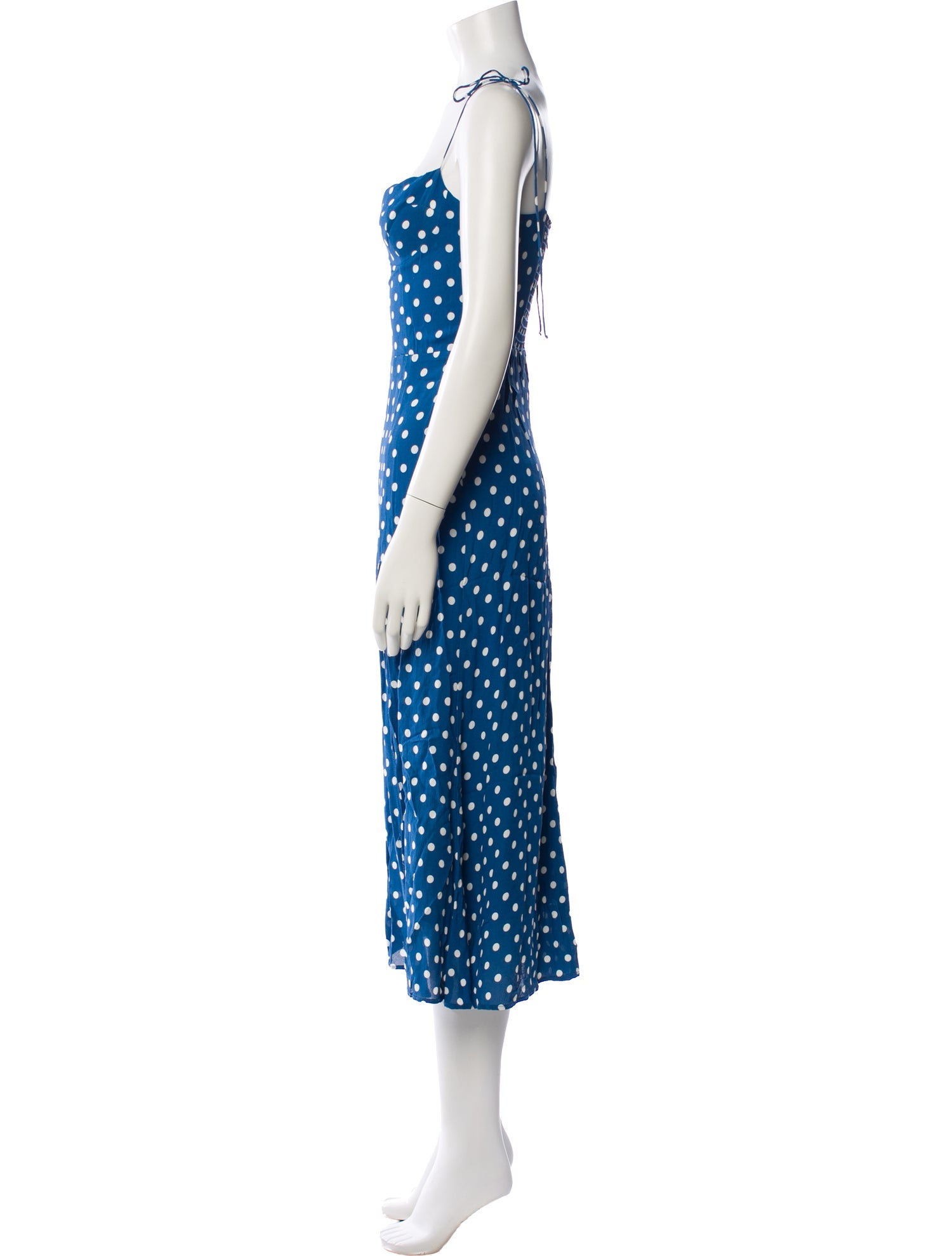 Reformation Polka Dot Print Long Dress