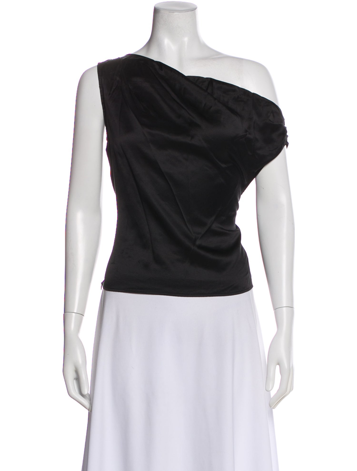 Reformation Silk One-Shoulder Top