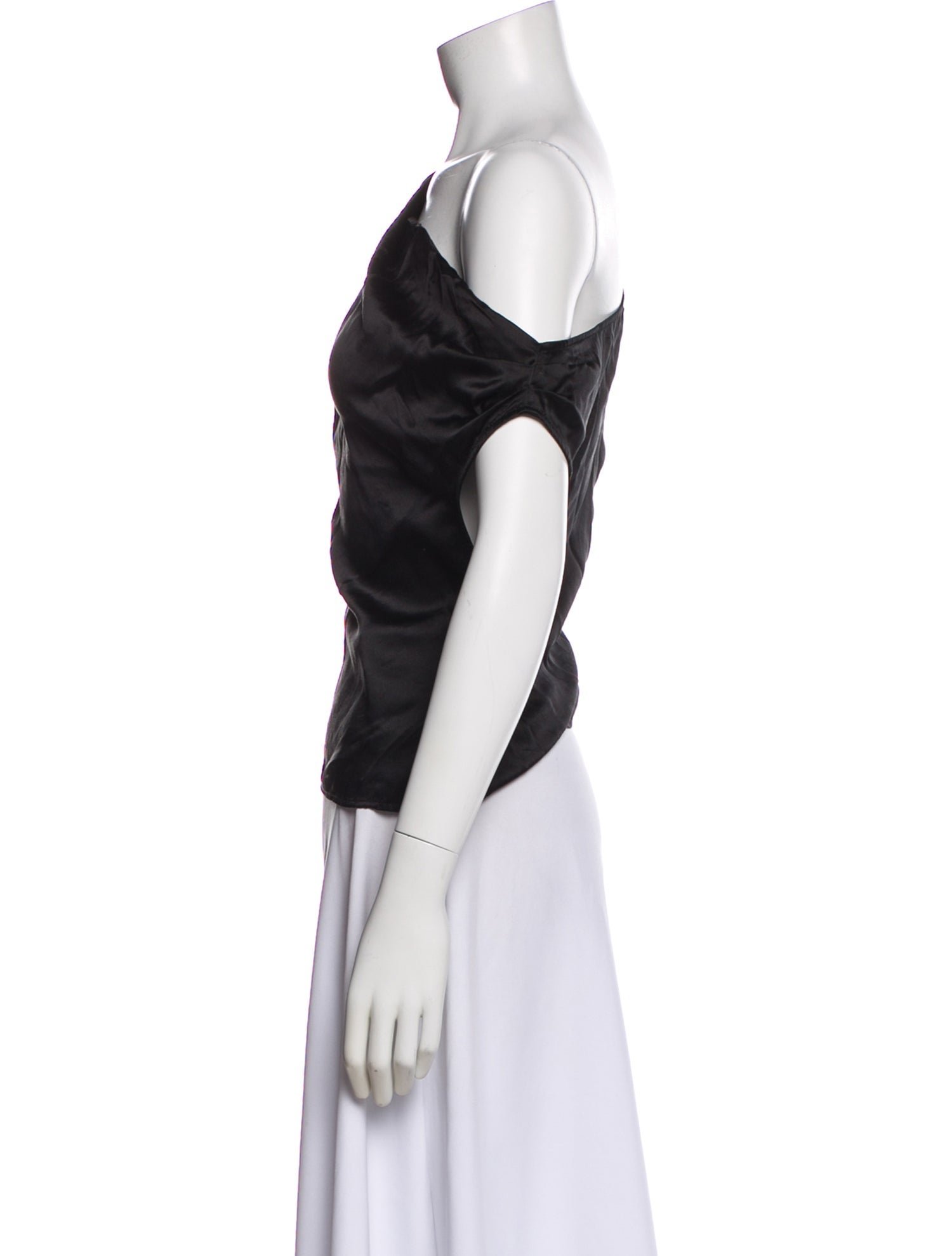 Reformation Silk One-Shoulder Top