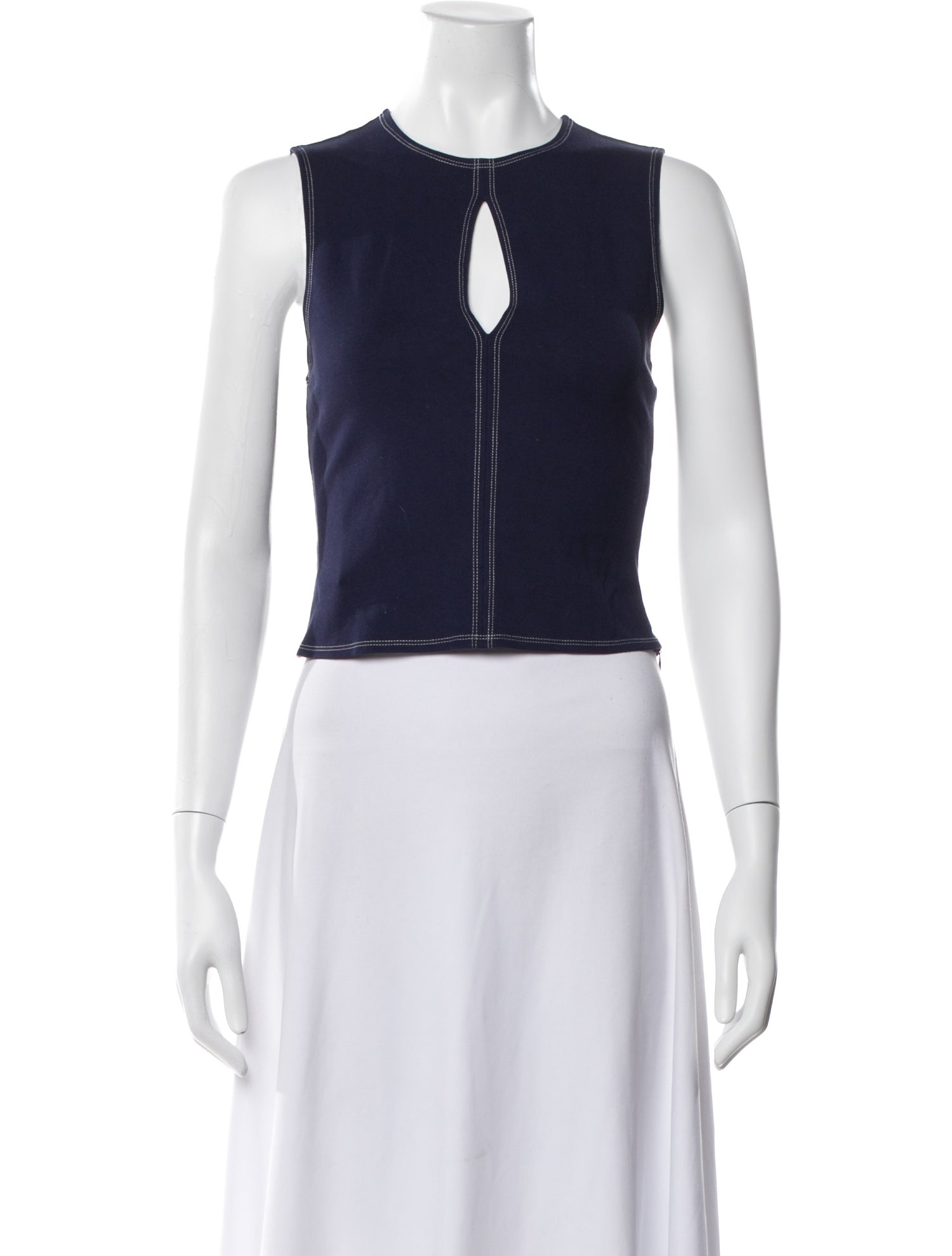 Reformation Crew Neck Sleeveless Crop Top