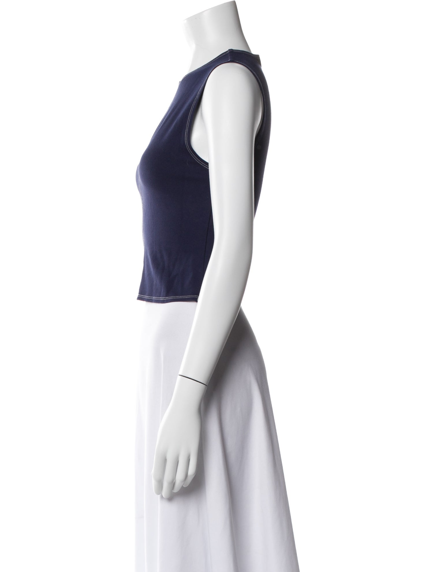 Reformation Crew Neck Sleeveless Crop Top