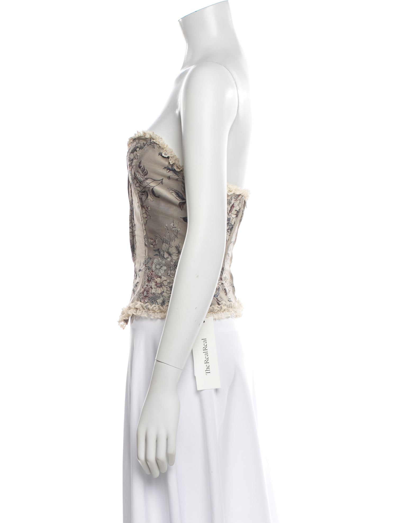 Reformation Floral Print Strapless Top