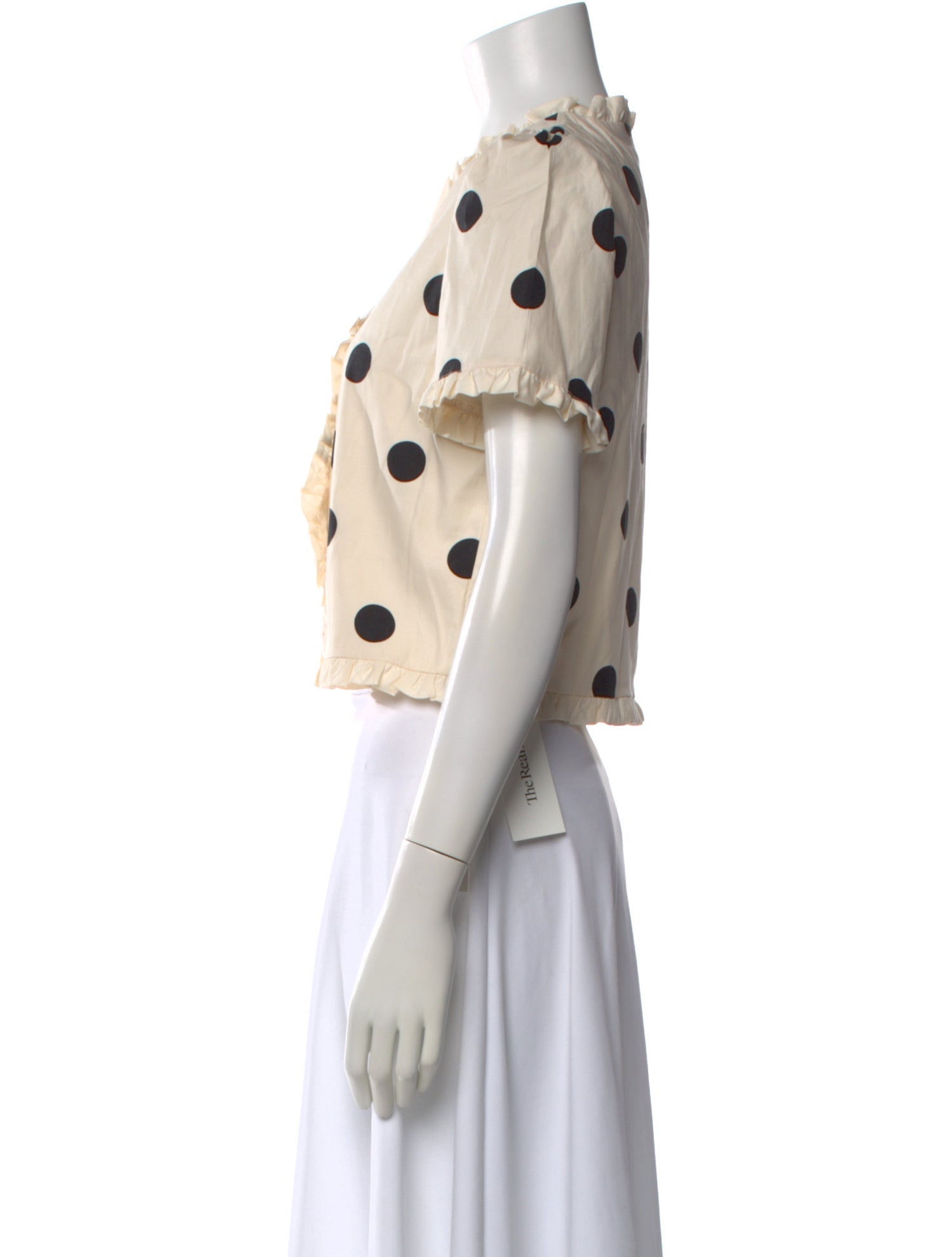 Reformation Polka Dot Print V-Neck Blouse w/ Tags