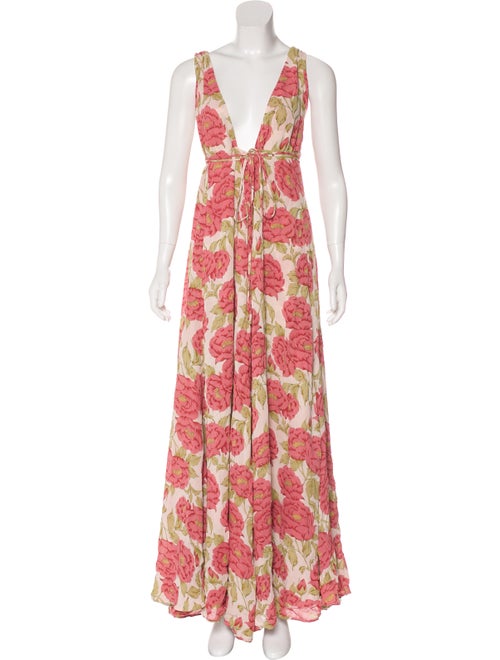 Reformation Sleeveless Maxi Dress Pink