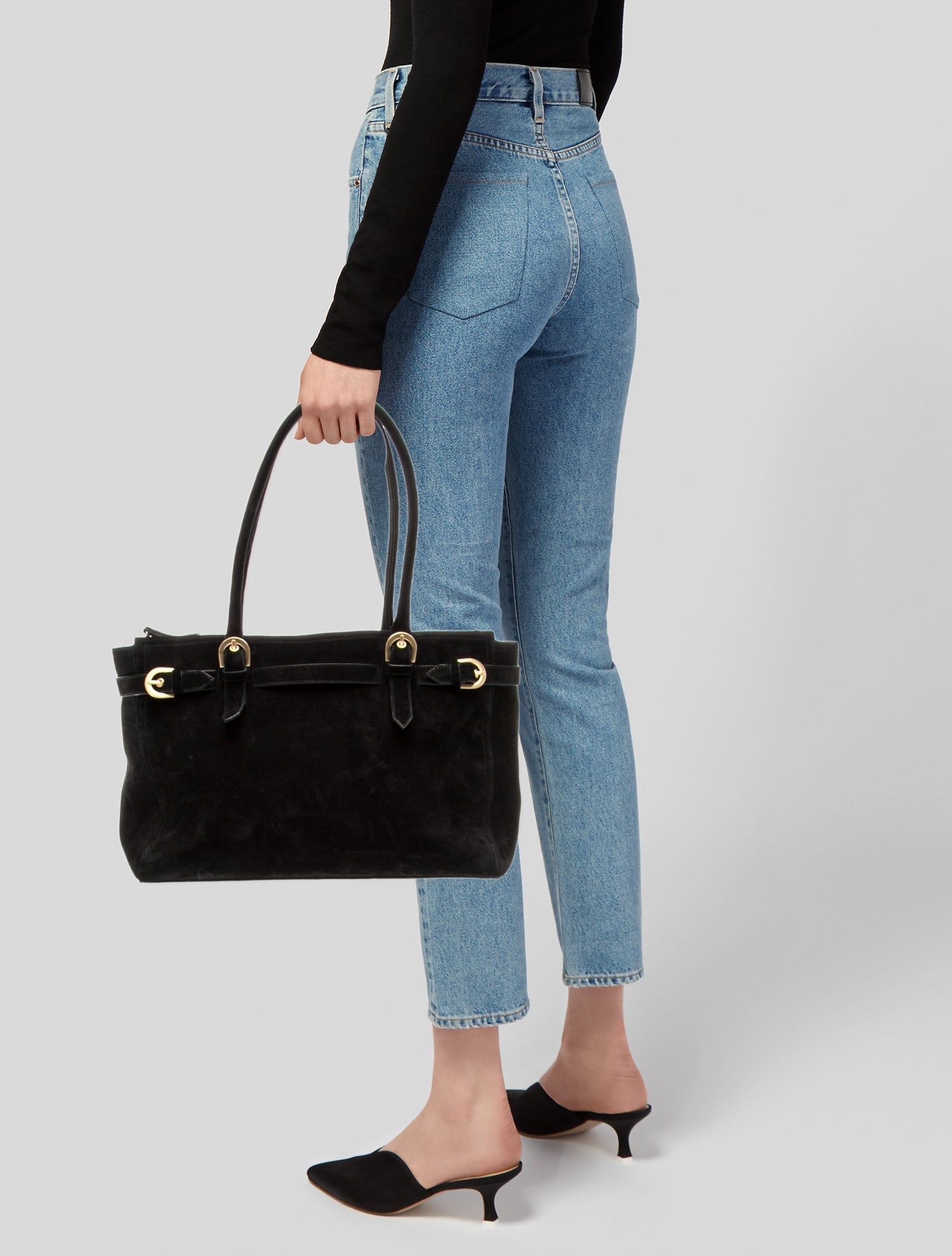 Reformation Suede Top Handle Bag