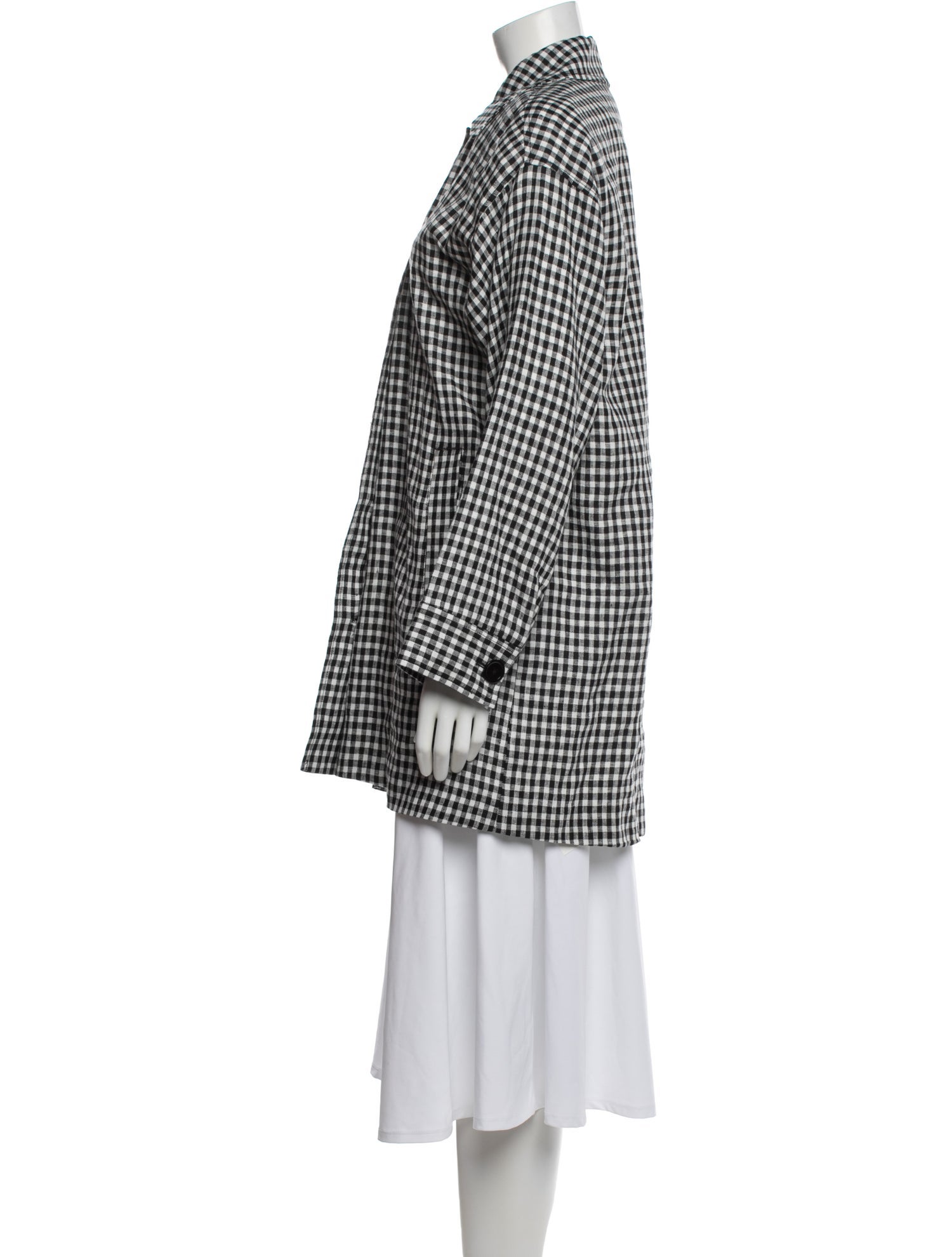 Reformation Linen Plaid Print Jacket