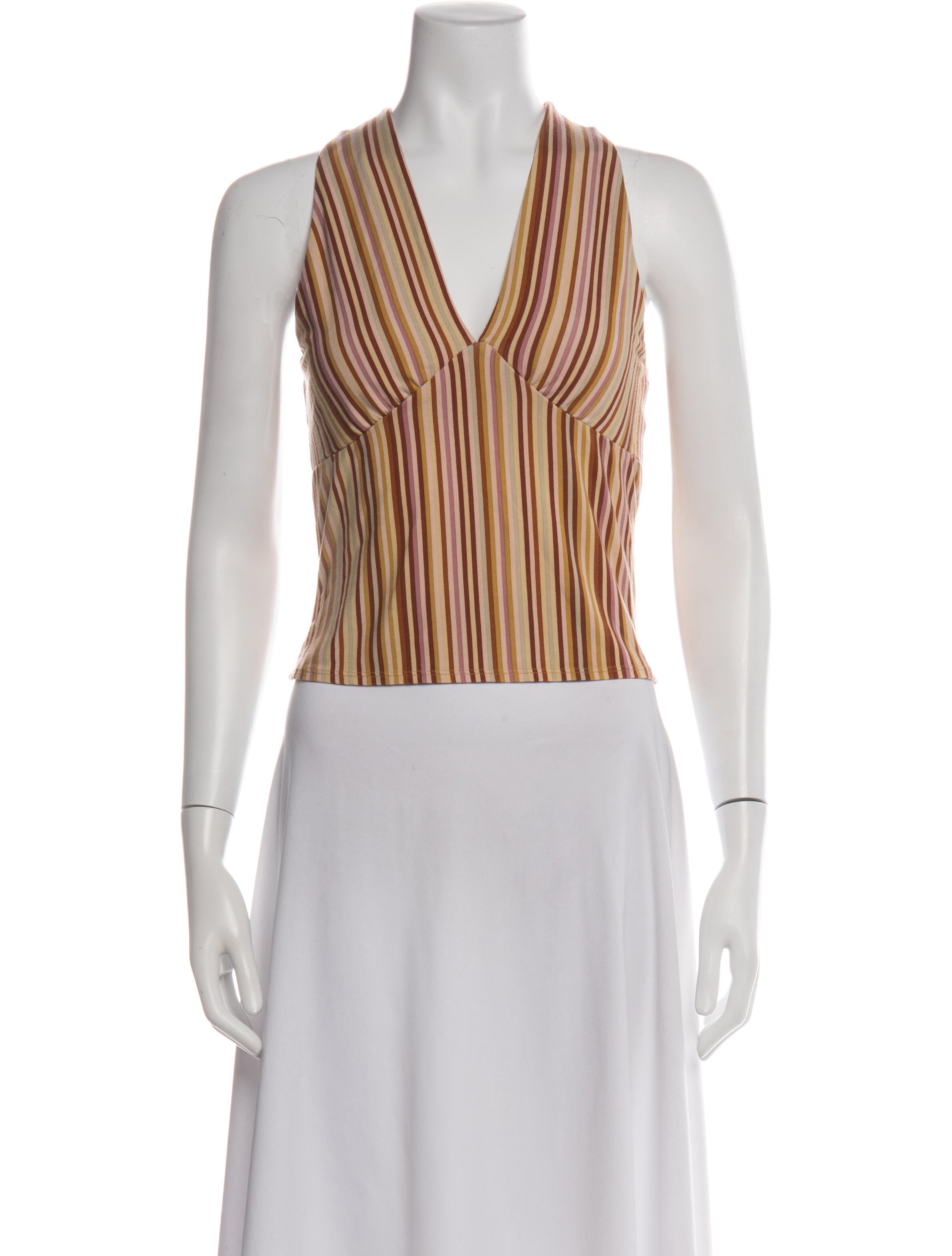 Reformation Striped Halterneck Top