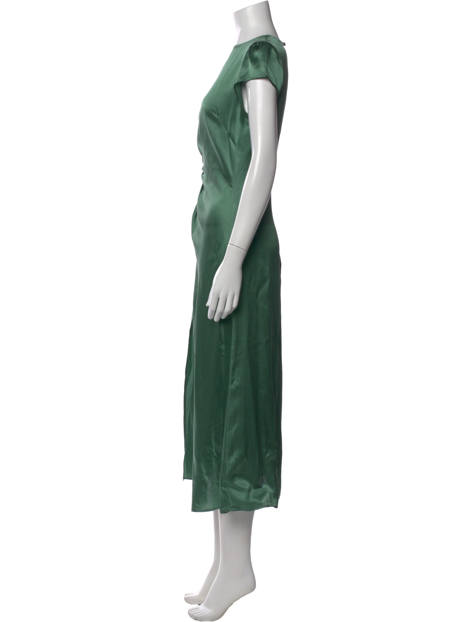 Reformation Silk Midi Length Dress - Green Dresses, Clothing - WRFMN368994  | The RealReal