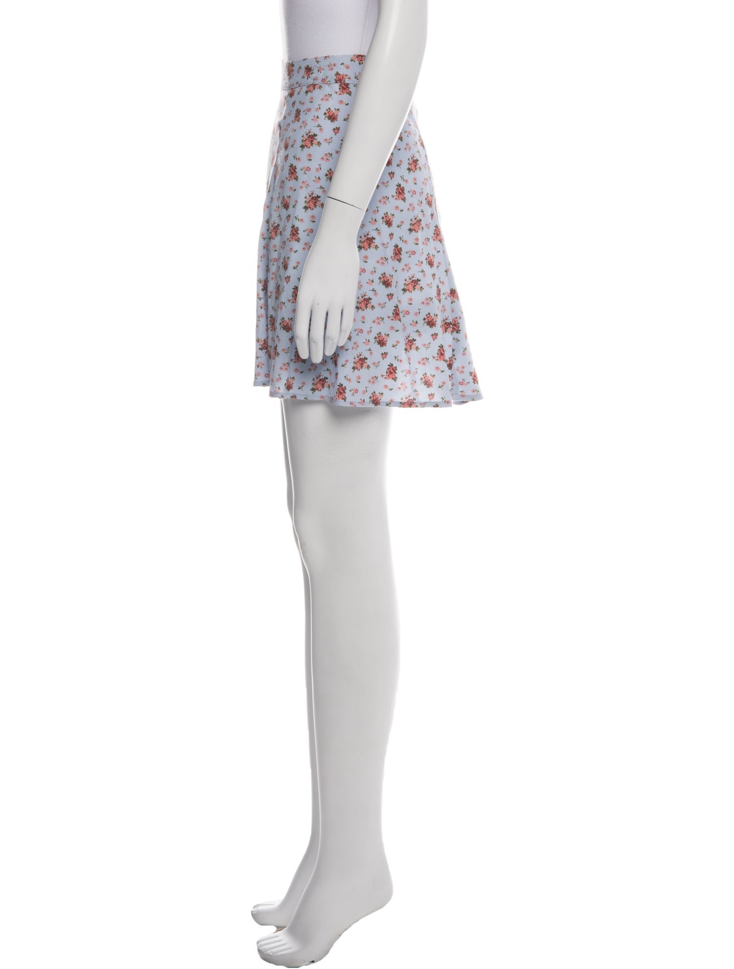 Reformation Floral Print Mini Skirt