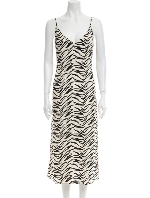 Reformation Animal Print Long Dress