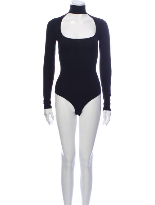 Reformation Turtleneck Long Sleeve Bodysuit Black