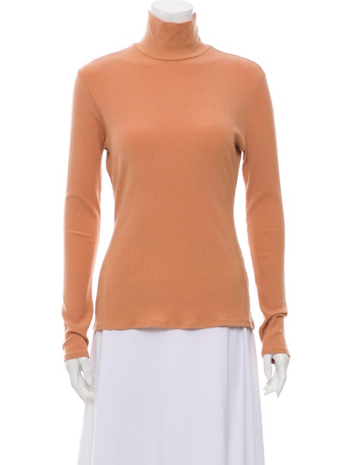 Reformation Turtleneck Long Sleeve Top Orange