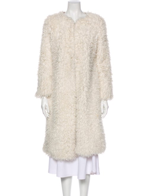 Reformation Faux Fur Coat White