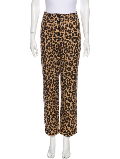 Reformation Animal Print Straight Leg Pants