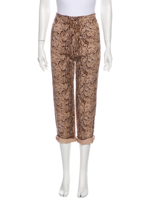 Reformation Animal Print Straight Leg Pants