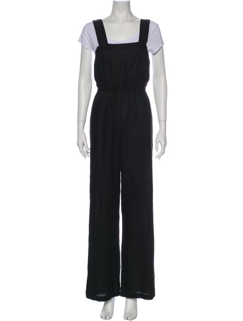 Reformation Square Neckline Jumpsuit Black