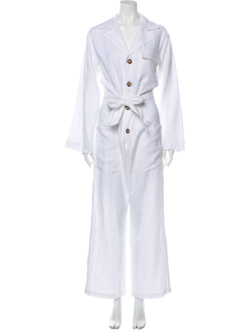 Reformation Linen Jumpsuit w/ Tags White