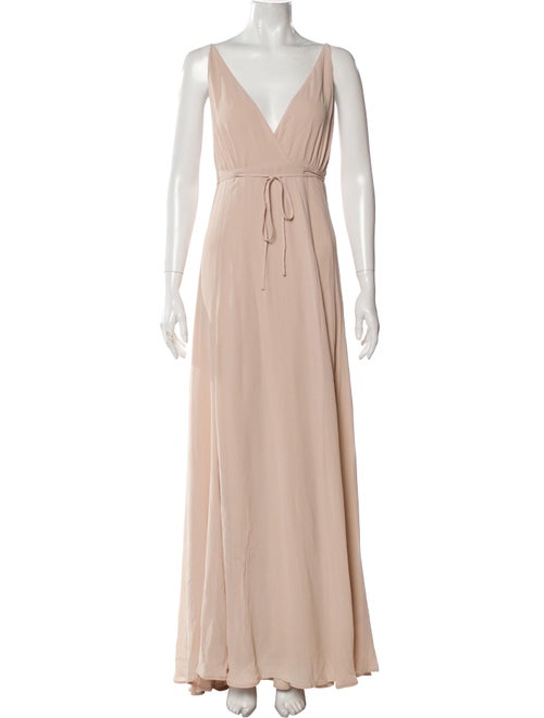 Reformation V-Neck Long Dress
