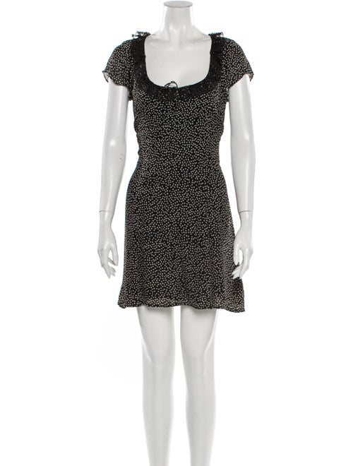 Reformation Sade Mini Dress Black