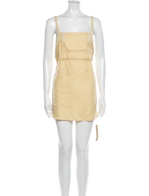 Reformation Linen Mini Dress Yellow
