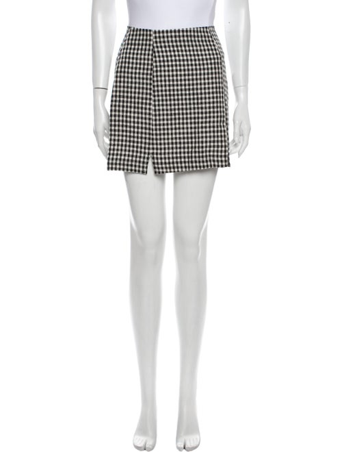 Reformation Linen Mini Skirt Black