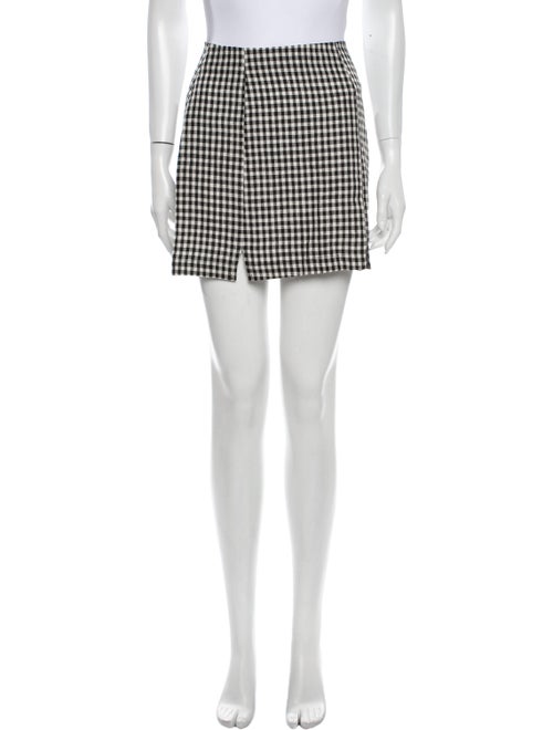 Reformation Linen Mini Skirt Black