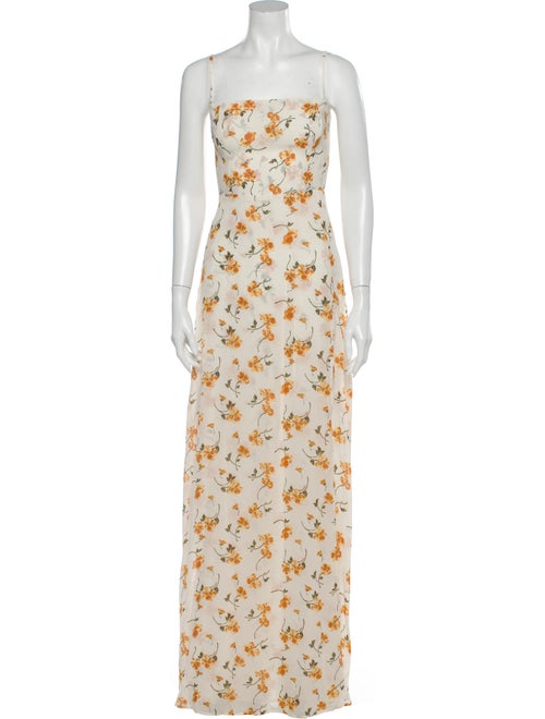Reformation Floral Print Long Dress