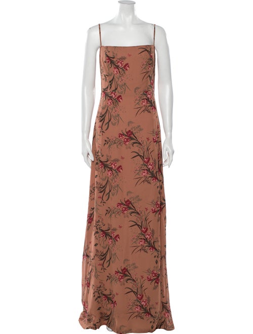 Reformation Floral Print Long Dress