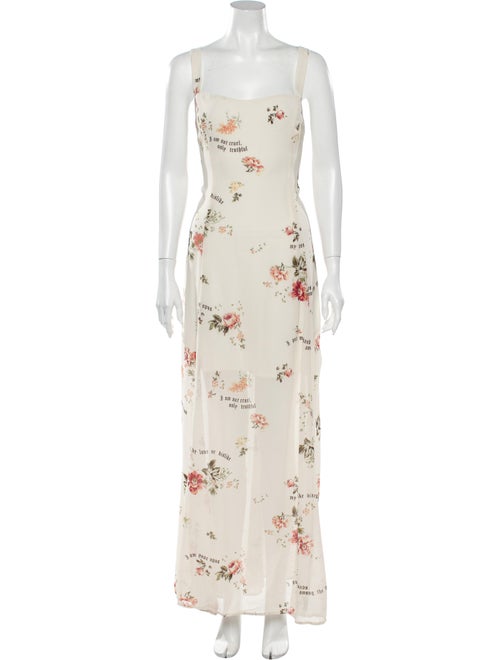 Reformation Floral Print Long Dress