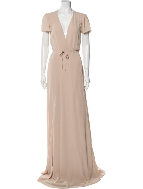 Reformation V-Neck Long Dress