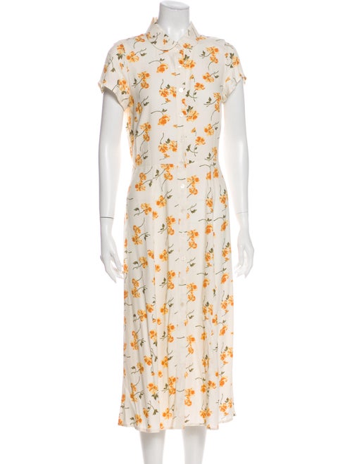 Reformation Floral Print Long Dress