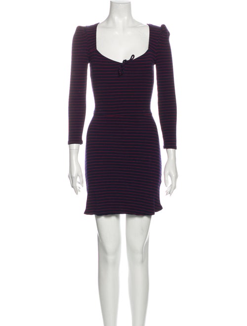 Reformation Striped Mini Dress Blue