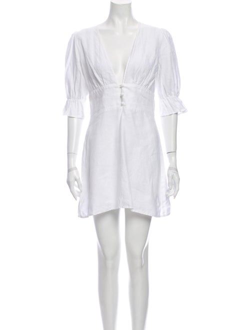 Reformation Linen Mini Dress White