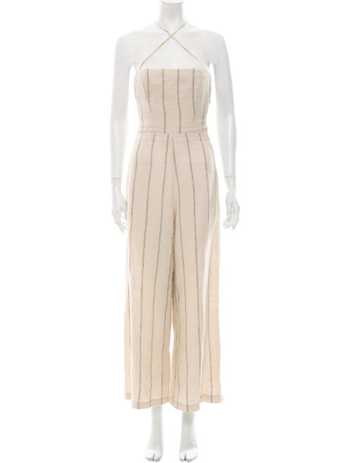 Reformation Linen Striped Jumpsuit