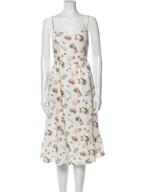 Reformation Linen Midi Length Dress