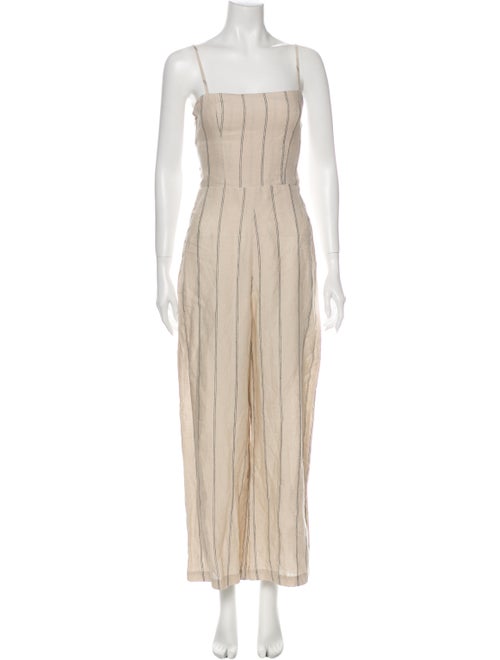 Reformation Linen Striped Jumpsuit