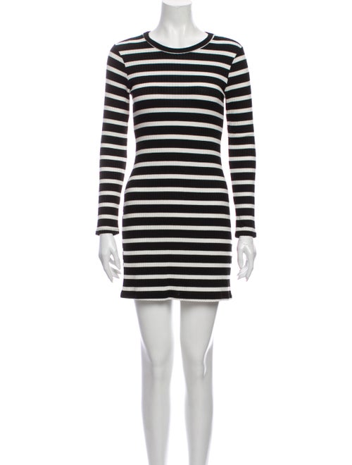 Reformation Striped Mini Dress Black