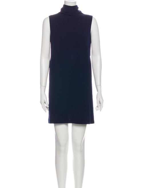 Reformation Turtleneck Mini Dress Blue
