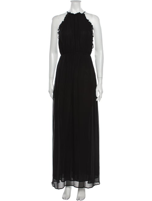Reformation Halterneck Long Dress Black