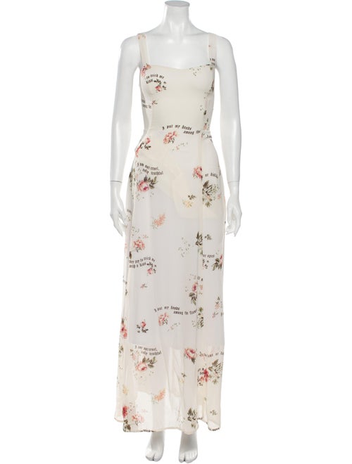 Reformation Floral Print Long Dress